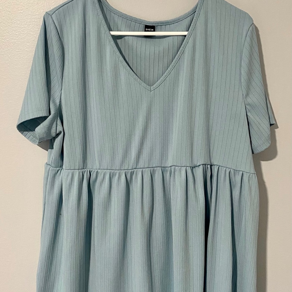 Maternity Short Sleeve Flared Top